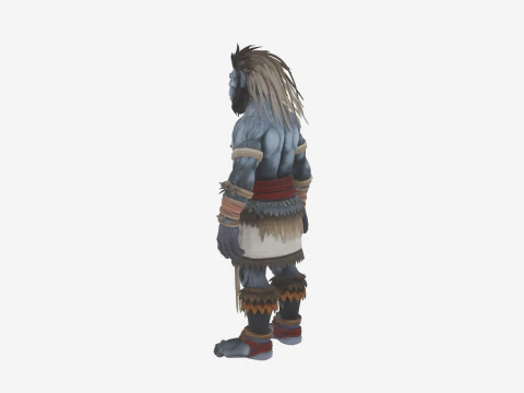 Detailed Mystical World of Troll Witch Doctor 3D Model