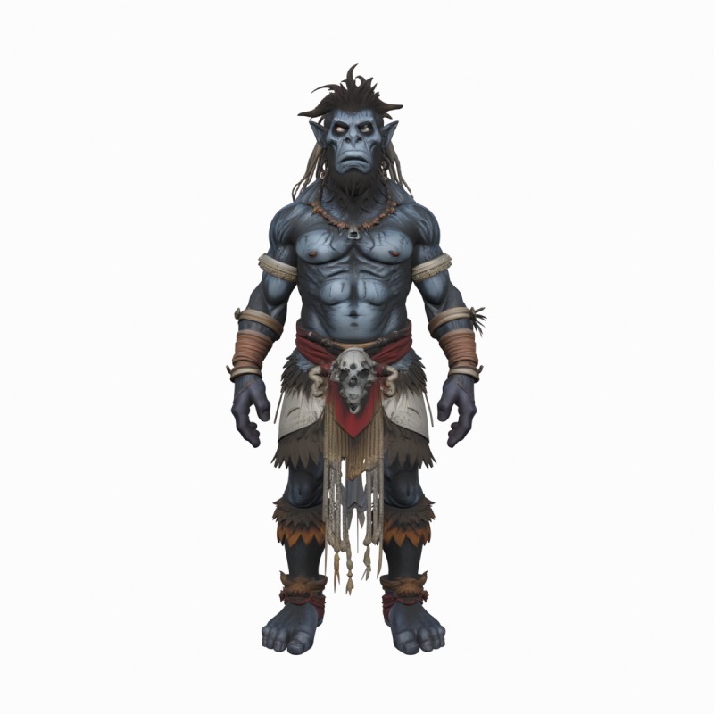 Monde mystique détaillé du sorcier troll Modèle 3D .c4d .max .obj .3ds .fbx .stl .blend 