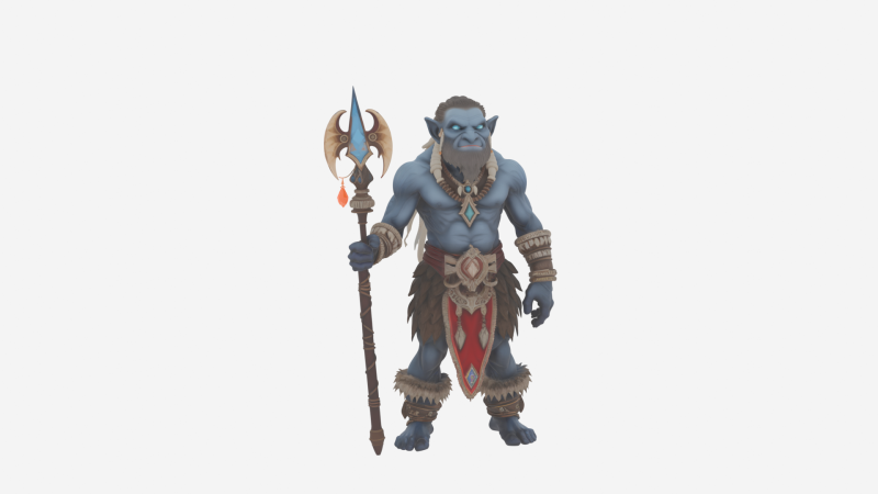 Agile Primal Troll Hunter no World of Style com armadura de camuflagem Modelo 3D .c4d .max .obj .3ds .fbx .stl .blend