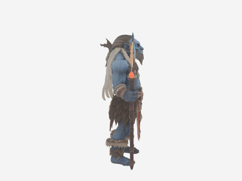 Agile Primal Troll Hunter no World of Style com armadura de camuflagem Modelo 3D