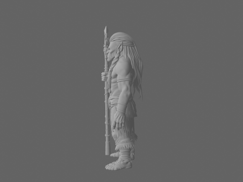 Style WoW chaman mystique très détaillé avec runes Modèle 3D