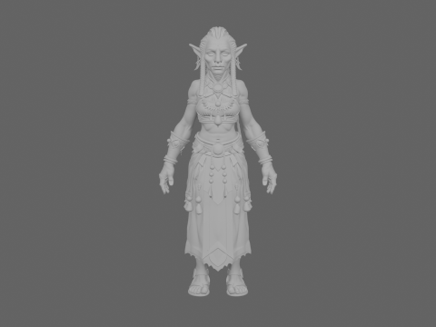 Etéreo Devoto Troll Sacerdote Mundo de Modelo 3D
