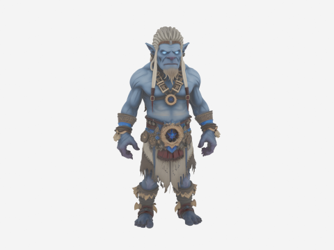 Mysteriöse, agile Troll-Schattenjäger-Stilwelt 3D Modell