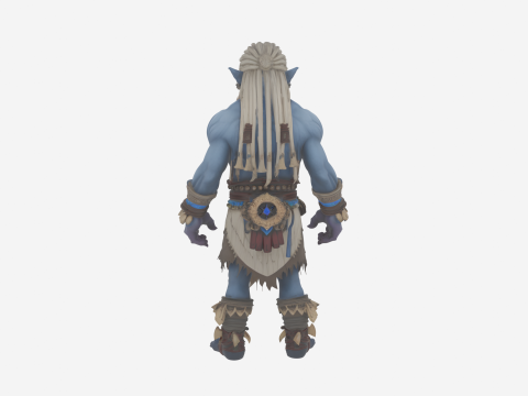 신비롭고 민첩한 트롤 섀도우 헌터 월드 오브 스타일 3D 모델