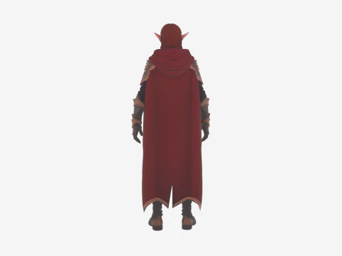 Highly Detailed Elegant Blood Elf Mage World of Style 3D Model