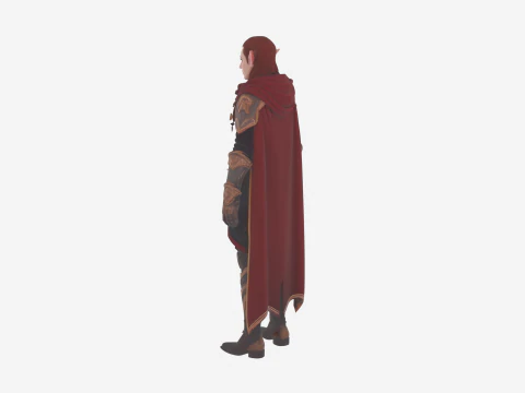 Highly Detailed Elegant Blood Elf Mage World of Style 3D Model