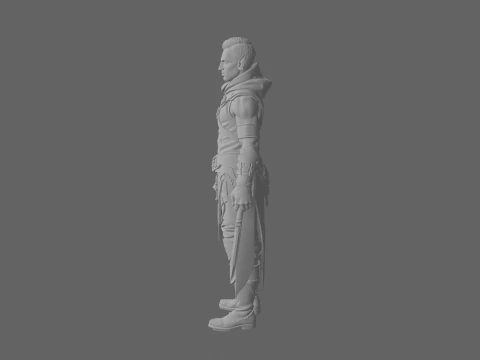 Detailed Lithe Blood Elf Rogue in World 3D Model