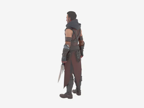 Detailed Lithe Blood Elf Rogue in World 3D Model