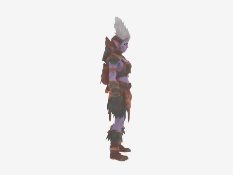 Detailed Agile Feral Night Elf Hunter World of Style 3D Model