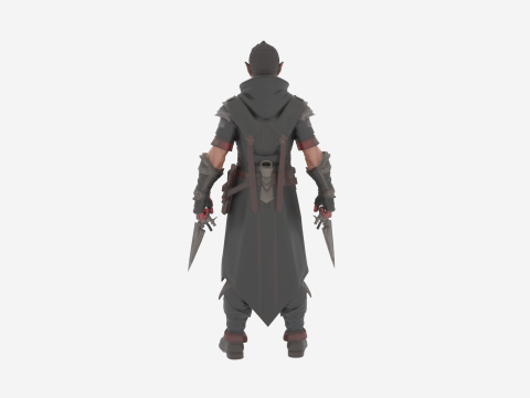 《风格世界》中险恶的奥术血精灵术士 3D 模型