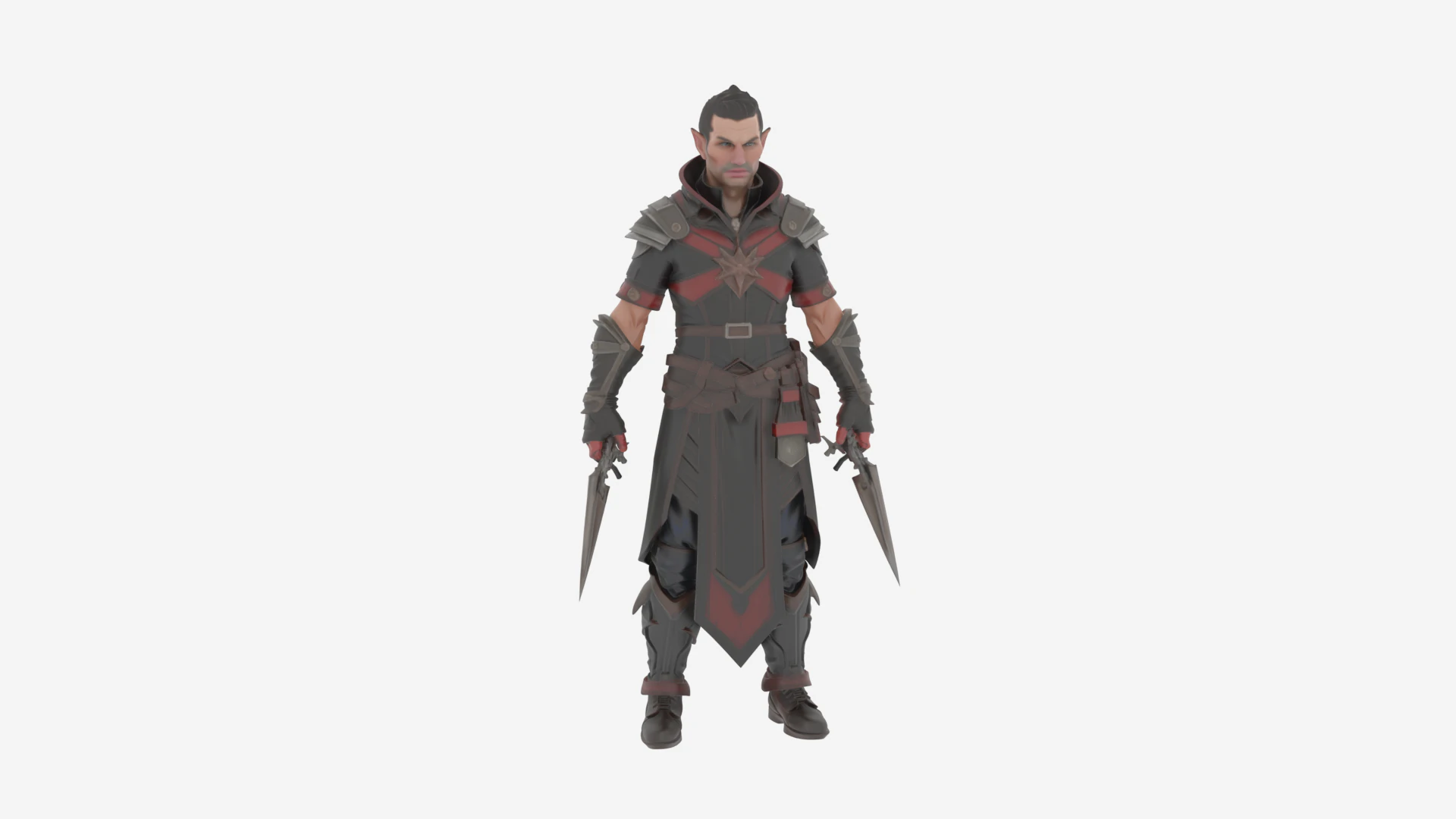Sinister Arcane Blood Elf Warlock in World of Style 3D Model .c4d .max .obj .3ds .fbx .stl .blend 