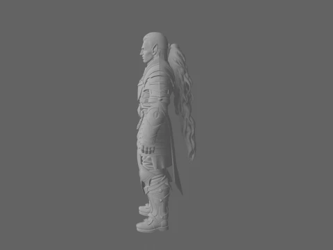 Elegant High Elf Archer in World of Style 3D Model