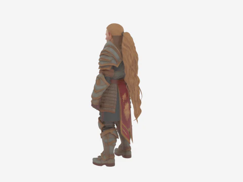 Elegant High Elf Archer in World of Style 3D Model
