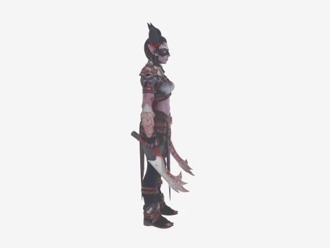 Majestic Vigilant Night Elf Sentinel Warrior 3D Model