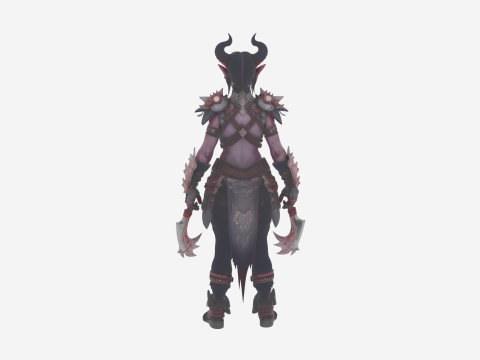 雄伟警惕的暗夜精灵哨兵战士 3D 模型