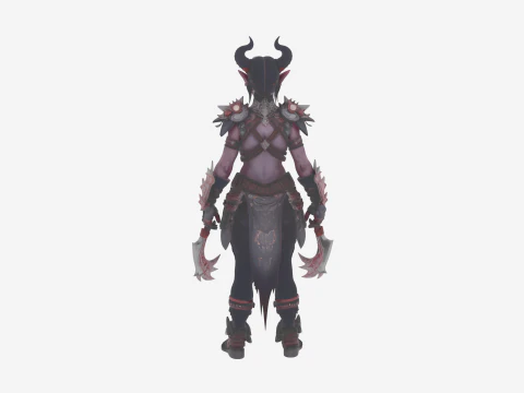 Majestic Vigilant Night Elf Sentinel Warrior 3D Model