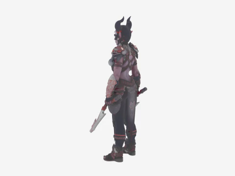 Majestic Vigilant Night Elf Sentinel Warrior 3D Model