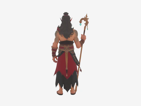 Mystical Refined Blood Elf Enchanter in World of Style 3D Model