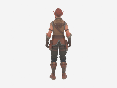 Bardzo szczegółowy wojownik z elfem Riftblade z Mrocznej Pustki Model 3D