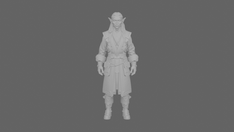 Подробный элегантный писец высших эльфов в World of Style 3D Модель .c4d .max .obj .3ds .fbx .stl .blend