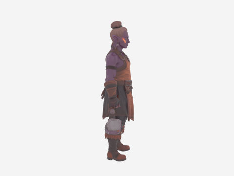 Robust of Detailed Night Elf Blacksmith in World of Style 3D Model