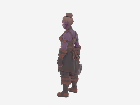 Robust of Detailed Night Elf Blacksmith in World of Style 3D Model