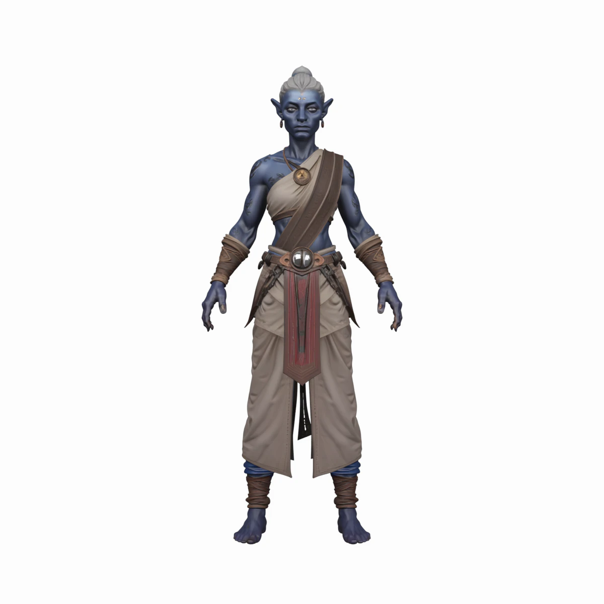 Detailed Elegant High Elf Scribe in World of Style 3D Model .c4d .max .obj .3ds .fbx .stl .blend 