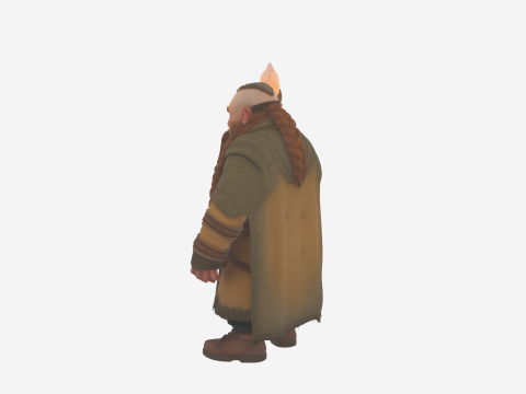 Highly Detailed World of Dwarf Mage 3D Model