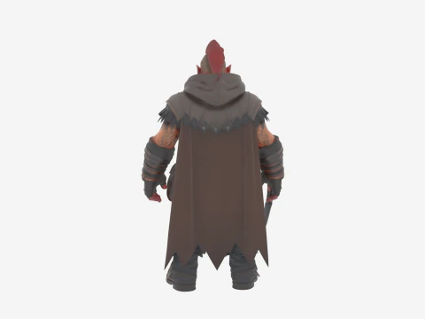 Highly Detailed Stealthy Burly Dwarf Rogue World of 3D Model