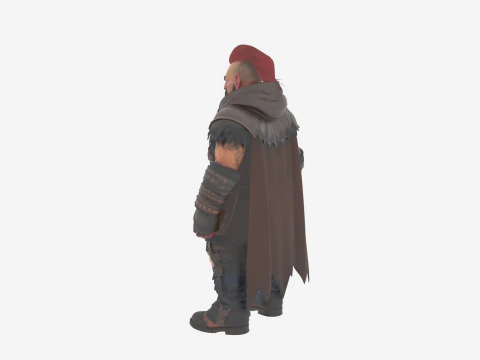 Highly Detailed Stealthy Burly Dwarf Rogue World of 3D Model