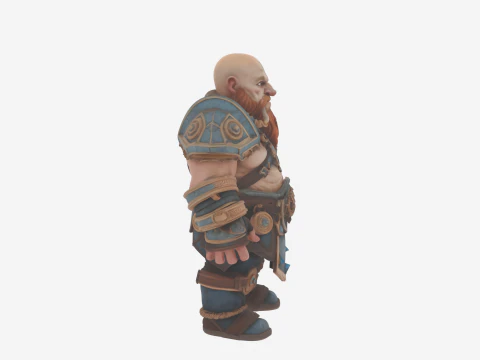 Mischievous Dark Gnome Warlock with Fel Magic 3D Model