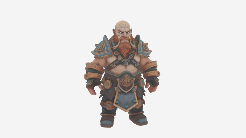 Psotny czarnoksiężnik mrocznych gnomów z magią Fel Model 3D .c4d .max .obj .3ds .fbx .stl .blend 