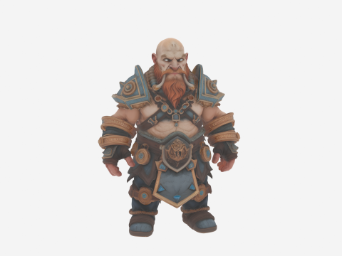 Psotny czarnoksiężnik mrocznych gnomów z magią Fel Model 3D