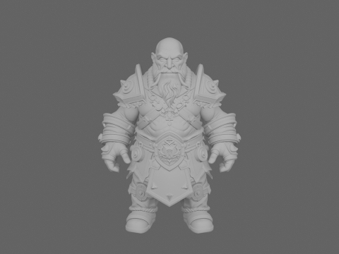 Psotny czarnoksiężnik mrocznych gnomów z magią Fel Model 3D