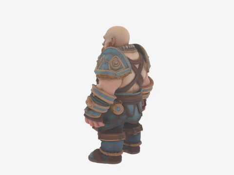 Mischievous Dark Gnome Warlock with Fel Magic 3D Model