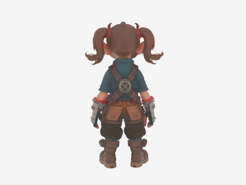 Inventive Energetic Gnome Tinker in World of Style 3D Model