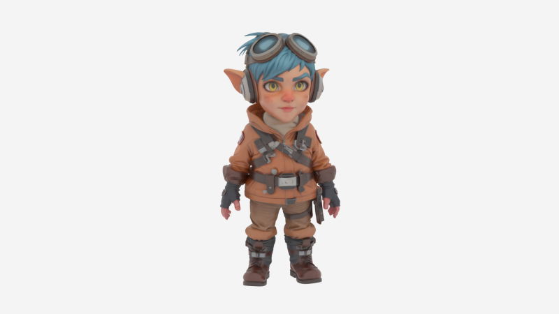 Dunia Gaya Percontohan Gnome yang Berani dan Terperinci Model 3D .c4d .max .obj .3ds .fbx .stl .blend 