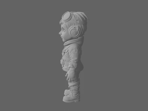 Detailed Daring Gnome Pilot World of Style 3D Model