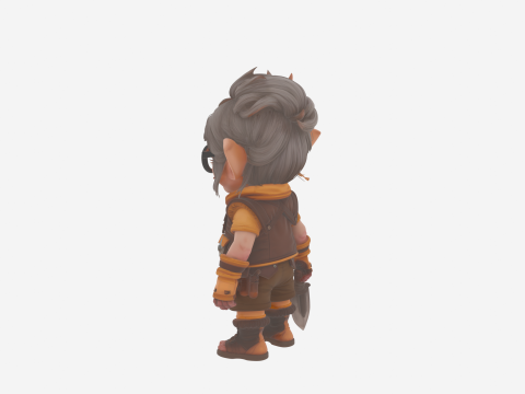 Arkeolog Gnome Terperinci yang Penasaran di Dunia Gaya Model 3D