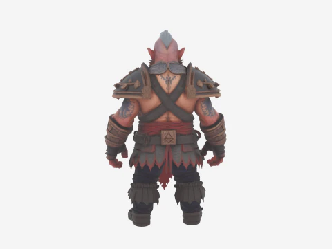 Эпическое описание World of Dwarf Runesmith в рунической броне 3D Модель