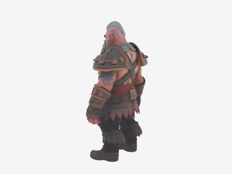 Эпическое описание World of Dwarf Runesmith в рунической броне 3D Модель