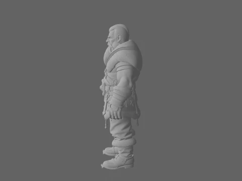 Detailed Resilient Dwarf Mountaineer World of Style 3D Model