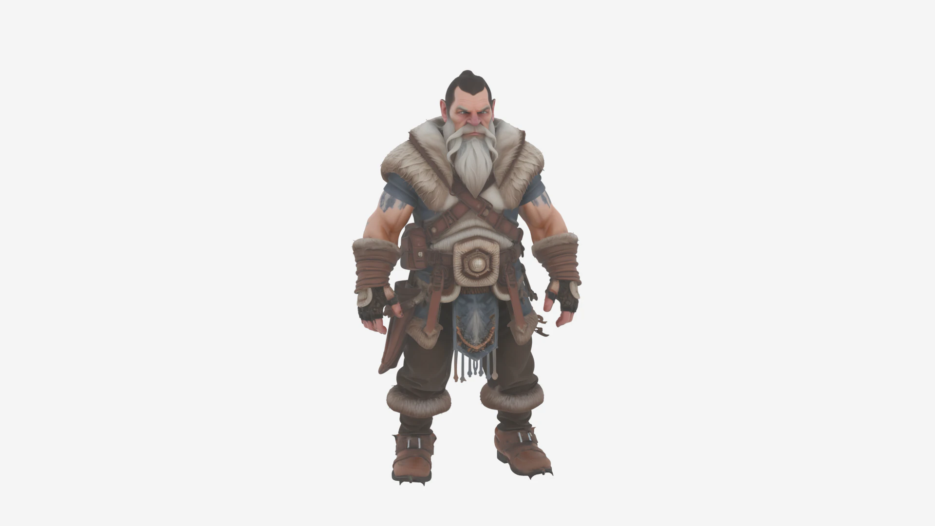 Detailed Resilient Dwarf Mountaineer World of Style 3D Model .c4d .max .obj .3ds .fbx .stl .blend 