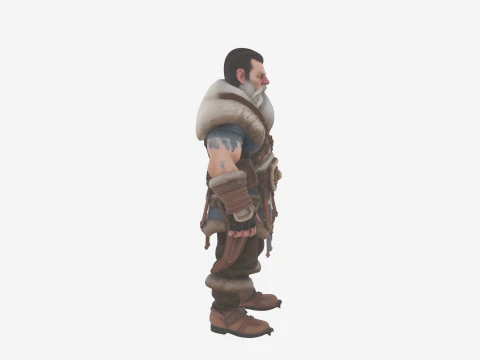 Detailed Resilient Dwarf Mountaineer World of Style 3D Model