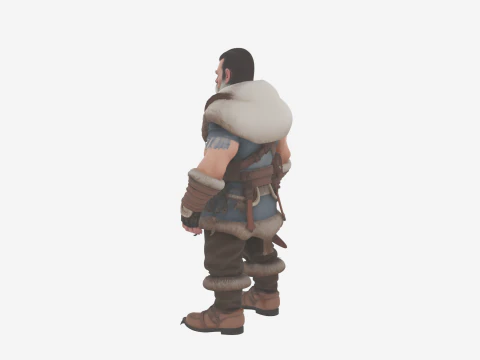Detailed Resilient Dwarf Mountaineer World of Style 3D Model