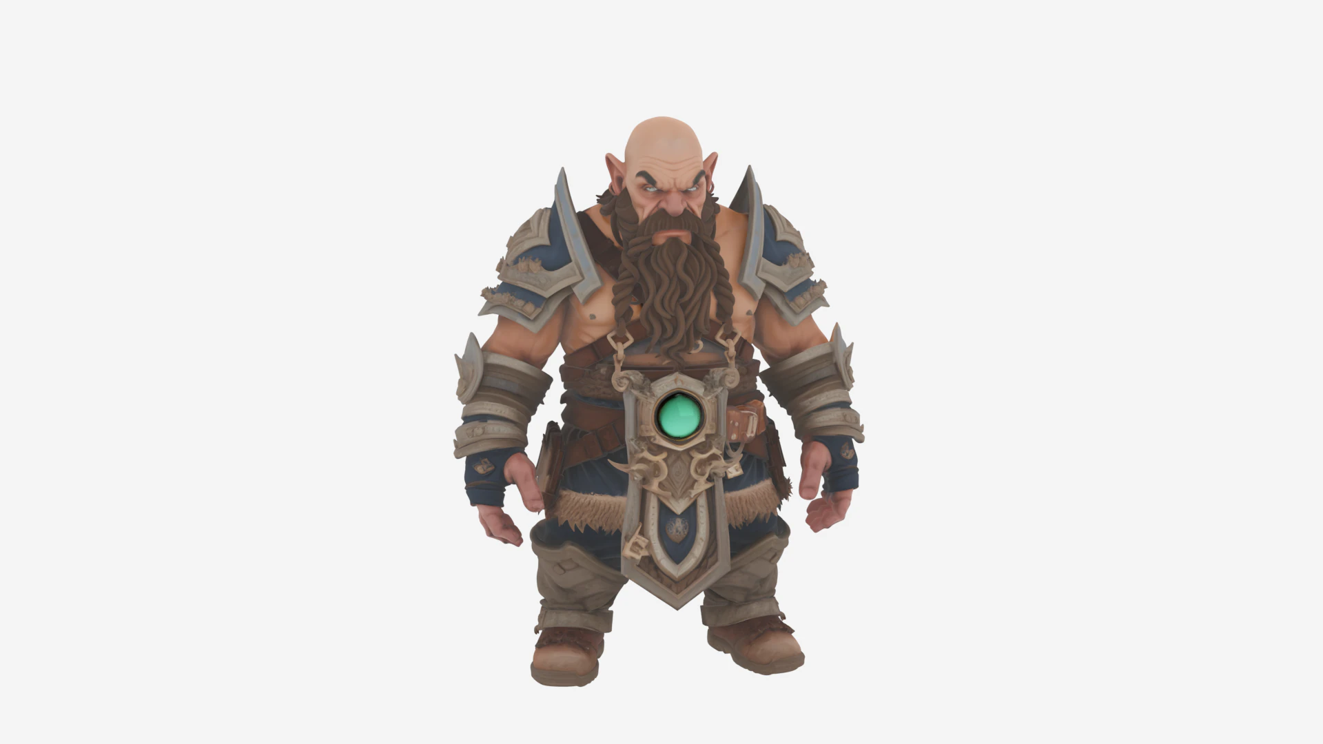 Intricate of Majestic World of Dwarf Stonekeeper Guardian with Rune Armor 3D Model .c4d .max .obj .3ds .fbx .stl .blend 