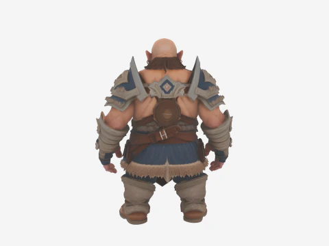 Intricate of Majestic World of Dwarf Stonekeeper Guardian with Rune Armor 3D Model
