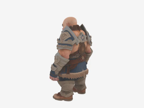 Intricate of Majestic World of Dwarf Stonekeeper Guardian with Rune Armor 3D Model