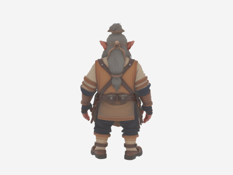 Highly Detailed Ornate World of Dwarf Jeweler 3D Model