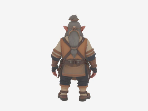 Highly Detailed Ornate World of Dwarf Jeweler 3D Model